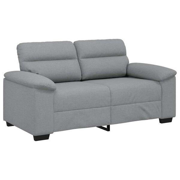 vidaXL Canapé à 2 places gris clair 120 cm tissu