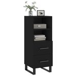 vidaXL Buffet Noir 34 5x34x90 cm Bois d'ingénierie