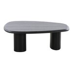 Table basse placage frêne noir 78x96x32 cm
