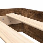 vidaXL Lit bibliothèque Chêne fumé 75 x 190 cm Bois d'ingénierie