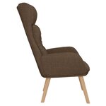 vidaXL Chaise de relaxation Marron Tissu