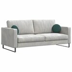 vidaXL Coussins de siège 2 Pièces Vert foncé Ø 40 x 13 cm Velours