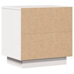 vidaXL Table de chevet Blanc 40x30x40 cm Bois de pin solide