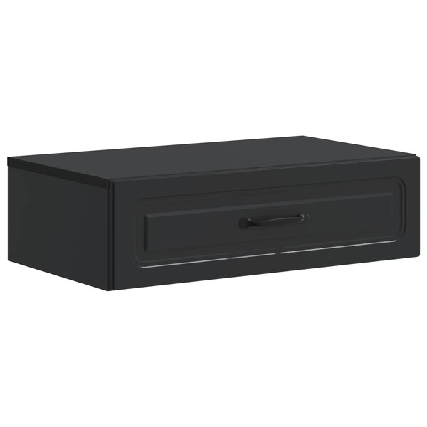 vidaXL Table d'appoint murale Noir 59 x 34 5 x 17 cm Bois d'ingénierie