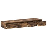 Tiroirs de lit vidaXL Chêne fumé 120x36 5x16 5 cm Bois d'ingénierie