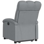 vidaXL Fauteuil inclinable électrique gris clair tissu