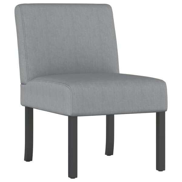 vidaXL Fauteuil sans accoudoirs gris clair tissu