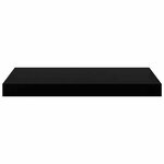vidaXL Étagère murale flottante 4 Pièces Noir brillant 50x23x3 8 cm MDF