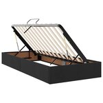 vidaXL Lit de rangement LED avec matelas Noir 180 x 200 cm Velours