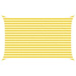 vidaXL Voile d'ombre Jaune et blanc 4 x 2 5 m 100   polyester Oxford
