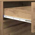 vidaXL Meuble TV avec tiroir Marron 181 x 34 x 50 cm Bois d'ingénierie
