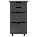 vidaXL Armoire roulante avec tiroirs MOSS gris bois de pin solide