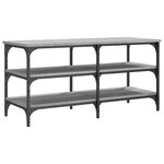 vidaXL Banc à chaussures sonoma gris 100x38 5x49 cm bois d'ingénierie