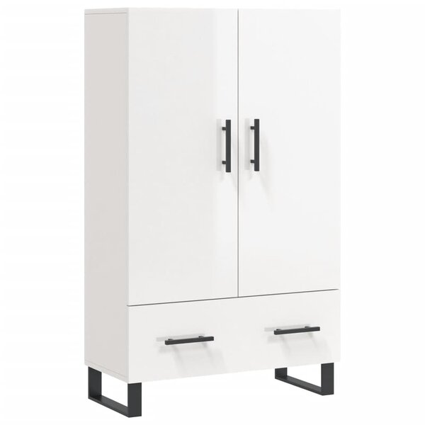 vidaXL Buffet haut blanc brillant 69 5x31x115 cm bois d'ingénierie