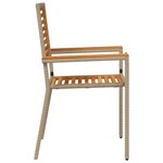 vidaXL Chaises empilables de jardin 2 Pièces Marron et beige