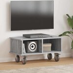 vidaXL Meuble TV Gris Sonoma 68 5 x 35 x 35 cm Bois d'ingénierie
