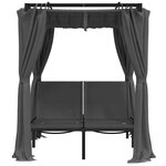 vidaXL Chaise longue double avec rideaux latéraux et supérieurs