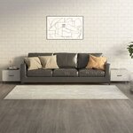 vidaXL Tables basses avec pieds en métal 2 Pièces Gris béton 50x50x40 cm