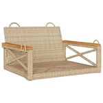 vidaXL Balancelle beige 63x62x40 cm résine tressée