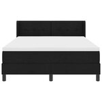 vidaXL Lit boxspring avec matelas avec matelas Noir 140 x 190 cm