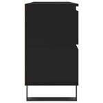 vidaXL Armoire de salle de bain noir 80x33x60 cm bois d'ingénierie