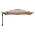 vidaXL Parasol de Jardin Mural Taupe 247 cm