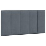vidaXL Lit avec matelas Hanko gris foncé 100x200 cm velours