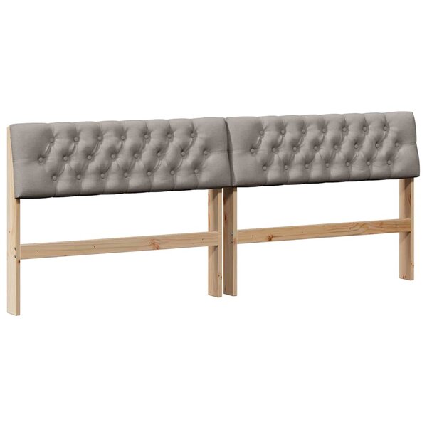 vidaXL Tête de lit capitonnée Taupe 200 cm Pin massif
