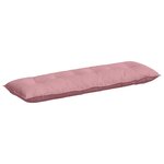 vidaXL Coussin de Dos Rose 160 x 50 cm Tissu en velours côtelé