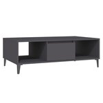 vidaXL Table basse gris 103 5x60x35 cm bois d'ingénierie