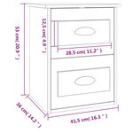 vidaXL Table de chevet murale chêne marron 41 5x36x53 cm