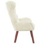 vidaXL Fauteuil Relaxant crème en velours