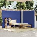 vidaXL Auvent latéral rétractable Bleu 140 x 600 cm