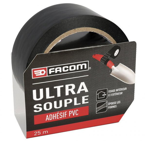 Adhesif facom pvc noir ultra souple 25mx48mm