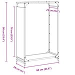 vidaXL Portant de bois chauffage blanc 60x28x90 cm