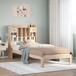 vidaXL Lit bibliothèque sans matelas 90x200 cm bois de pin massif