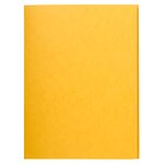 Chemise Simple Sans Élastique Avec 3 Rabats Carte Lustrée 400gm2 - A4 - Jaune - X 25 - Exacompta