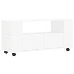 vidaXL Meuble TV blanc 102x34 5x43 cm bois d'ingénierie