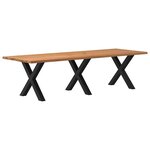 vidaXL Table à manger marron clair bois de chêne massif rectangulaire
