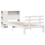 vidaXL Lit bibliothèque sans matelas blanc 75x190cm bois de pin massif