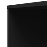 vidaXL Armoire de salle de bain étroite avec roulettes noir