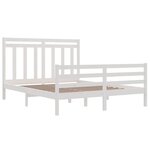 vidaXL Cadre de lit sans matelas blanc 160x200 cm bois massif