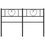 vidaXL Tête de lit de remplacement métal noir 160 cm
