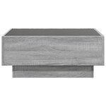 vidaXL Table basse avec LED sonoma gris 70x50x30 cm bois d'ingénierie