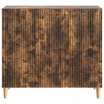 vidaXL Buffet Chêne fumé 89 x 34 5 x 80 cm Bois d'ingénierie