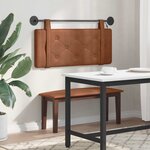 vidaXL Tête de lit suspendue Avec lumière LED Marron PU antique