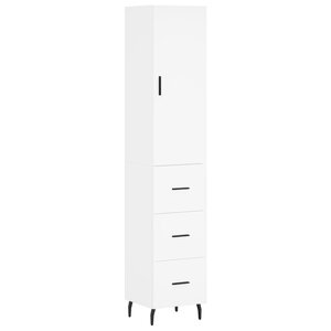 vidaXL Buffet haut Blanc 34 5x34x180 cm Bois d'ingénierie