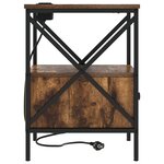 vidaXL Cabinet de chevet 2 Pièces Chêne fumé 41.5 x 40.5 x 55 cm