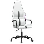 vidaXL Chaise de jeu Blanc et noir Similicuir