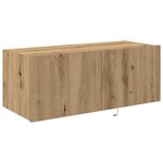 vidaXL Meuble TV mural Montage mural chêne artisanal 80 x 35 x 31 cm